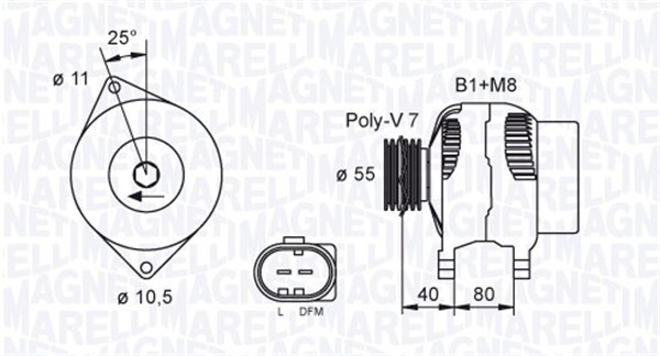 MAGNETI MARELLI Generátor MQA1700_MM