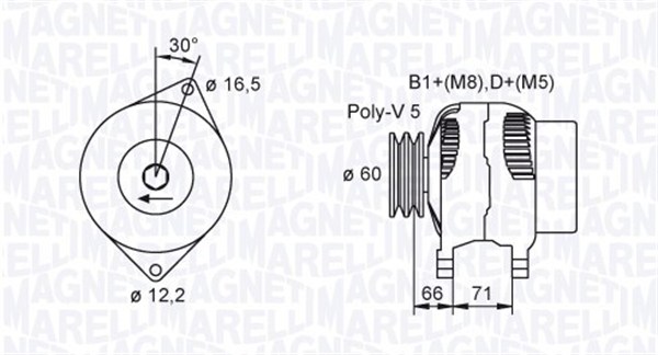 MAGNETI MARELLI Generátor MQA1471_MM