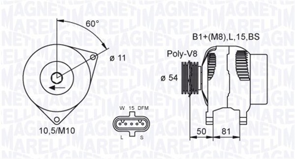 MAGNETI MARELLI Generátor MQA1812_MM