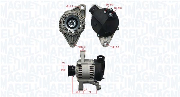 MAGNETI MARELLI Generátor MQA1220_MM