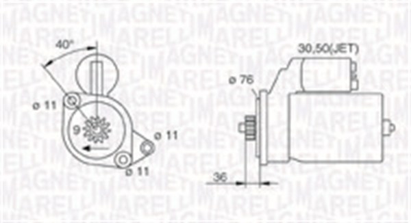 MAGNETI MARELLI Önindító MQS618_MM