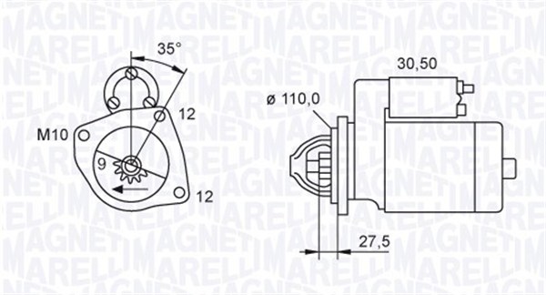 MAGNETI MARELLI Önindító MQS1118_MM