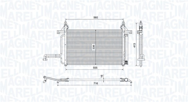 MAGNETI MARELLI Klímahűtő BC732_MM