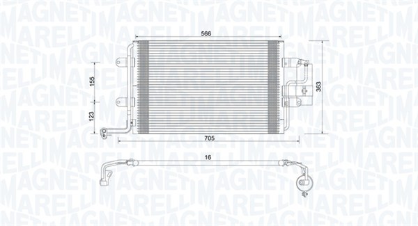 MAGNETI MARELLI Klímahűtő BC735_MM