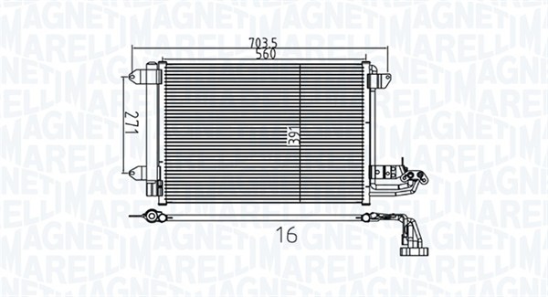 MAGNETI MARELLI Klímahűtő BC737_MM