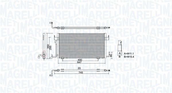 MAGNETI MARELLI Klímahűtő BC777_MM