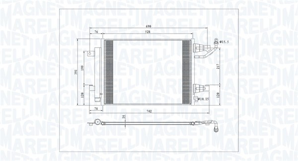 MAGNETI MARELLI Klímahűtő BC792_MM