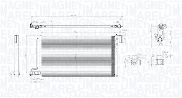 MAGNETI MARELLI Klímahűtő BC796_MM