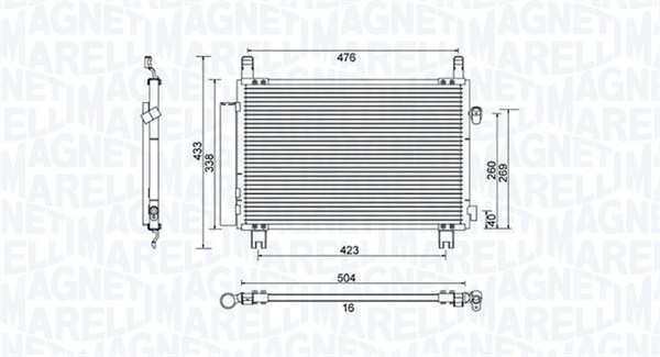 MAGNETI MARELLI Klímahűtő BC798_MM