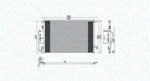 MAGNETI MARELLI Klímahűtő BC892_MM