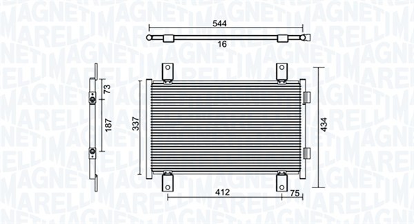 MAGNETI MARELLI Klímahűtő BC895_MM