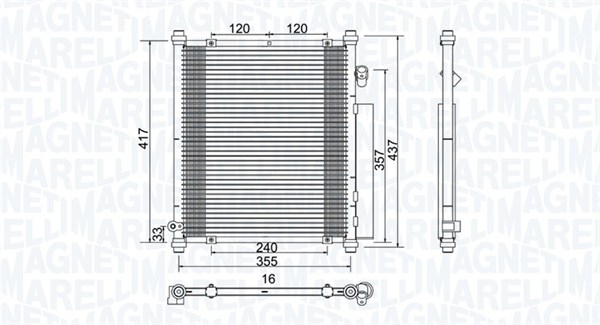 MAGNETI MARELLI Klímahűtő BC907_MM