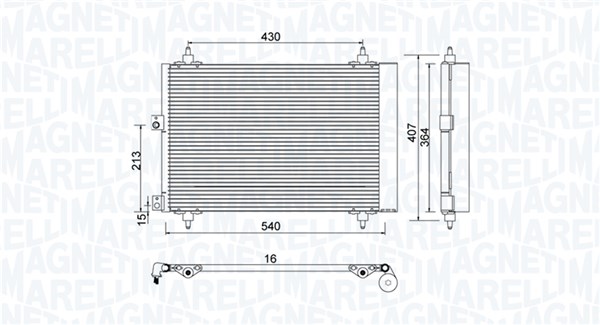 MAGNETI MARELLI Klímahűtő BC920_MM