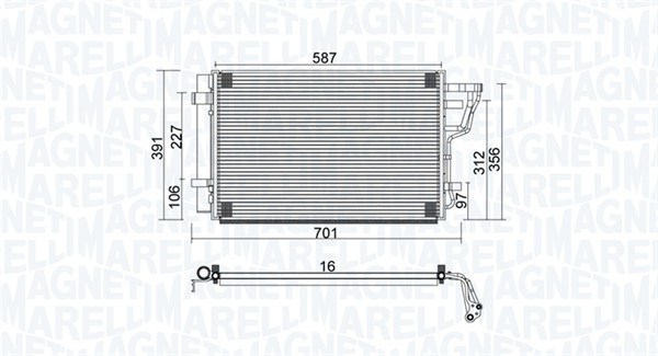 MAGNETI MARELLI Klímahűtő BC951_MM