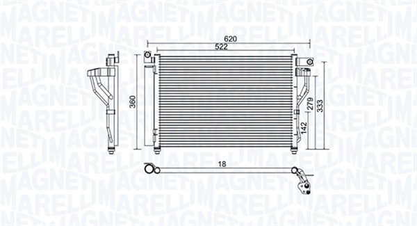 MAGNETI MARELLI Klímahűtő BC957_MM