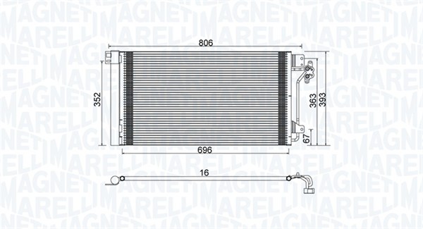 MAGNETI MARELLI Klímahűtő BC962_MM