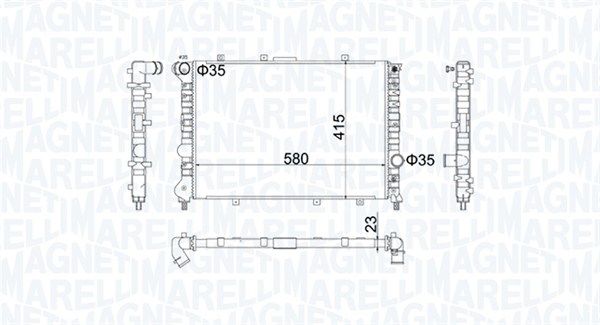 MAGNETI MARELLI Vízhűtő BM1007_MM