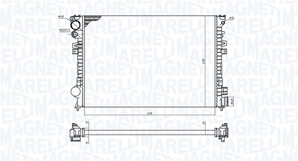 MAGNETI MARELLI Vízhűtő BM1027_MM