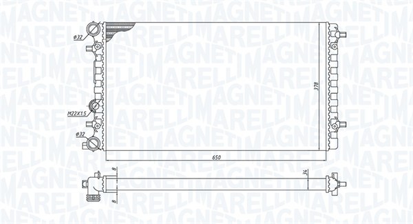 MAGNETI MARELLI Vízhűtő BM1051_MM