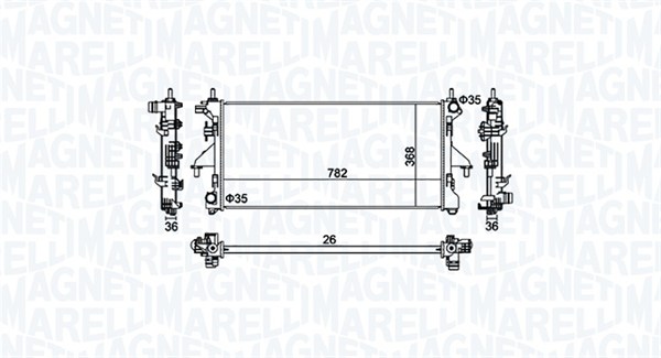 MAGNETI MARELLI Vízhűtő BM1269_MM