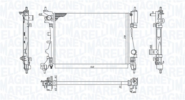 MAGNETI MARELLI Vízhűtő BM1301_MM