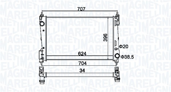 MAGNETI MARELLI Vízhűtő BM1512_MM