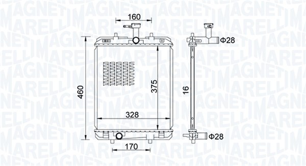 MAGNETI MARELLI Vízhűtő BM1515_MM