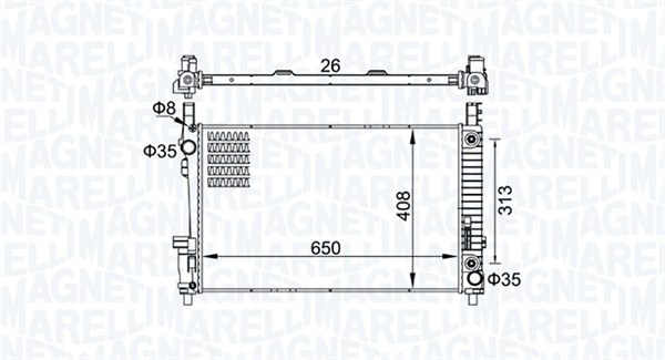 MAGNETI MARELLI Vízhűtő BM1517_MM