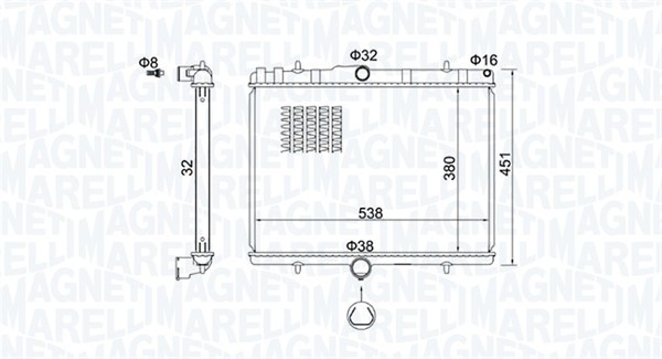 MAGNETI MARELLI Vízhűtő BM1518_MM