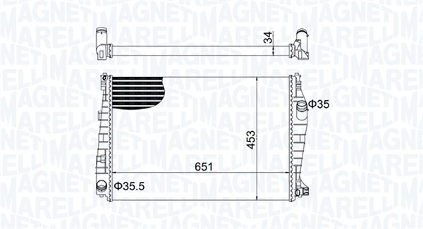 MAGNETI MARELLI Vízhűtő BM1520_MM