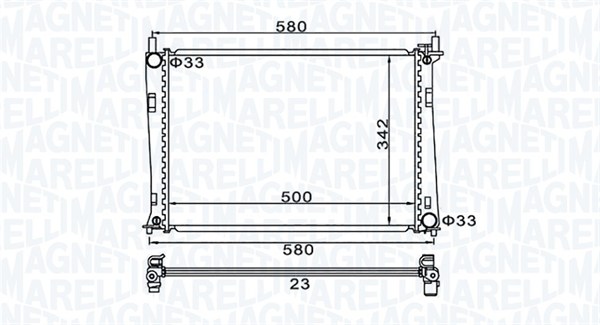 MAGNETI MARELLI Vízhűtő BM1526_MM