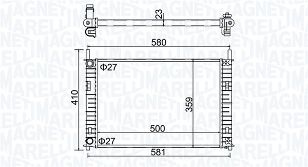 MAGNETI MARELLI Vízhűtő BM1527_MM