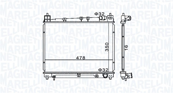 MAGNETI MARELLI Vízhűtő BM1529_MM