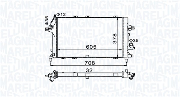 MAGNETI MARELLI Vízhűtő BM1534_MM