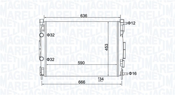 MAGNETI MARELLI Vízhűtő BM1535_MM