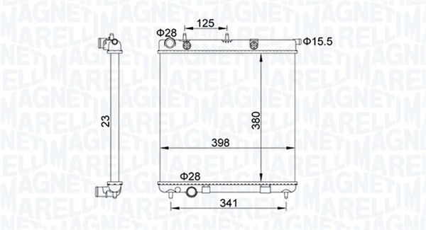 MAGNETI MARELLI Vízhűtő BM1537_MM