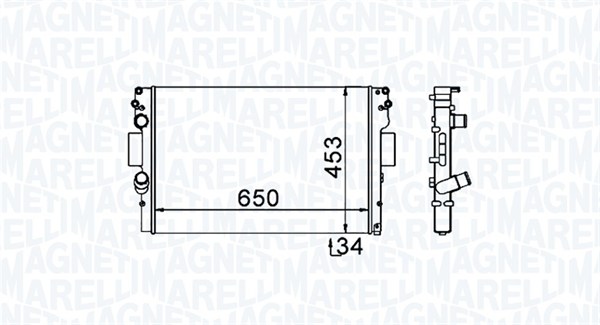 MAGNETI MARELLI Vízhűtő BM1540_MM