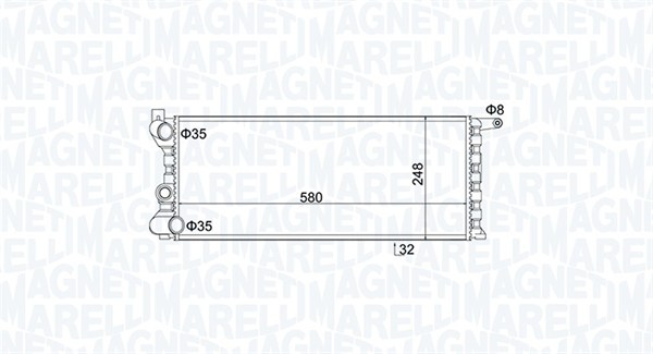 MAGNETI MARELLI Vízhűtő BM1541_MM