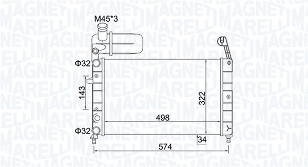 MAGNETI MARELLI Vízhűtő BM1544_MM