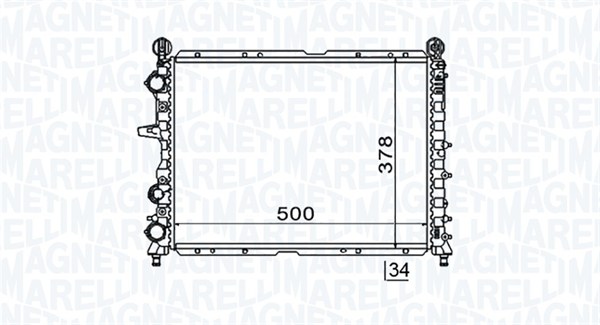 MAGNETI MARELLI Vízhűtő BM1546_MM