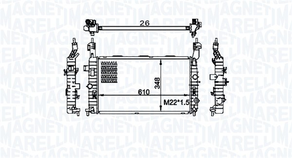 MAGNETI MARELLI Vízhűtő BM1558_MM