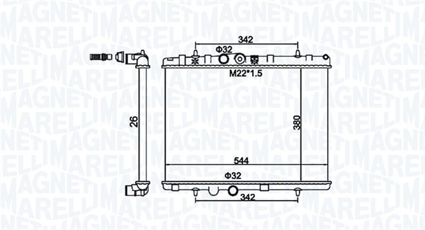 MAGNETI MARELLI Vízhűtő BM1561_MM