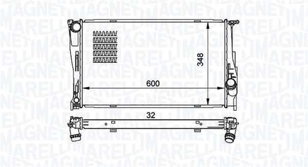 MAGNETI MARELLI Vízhűtő BM1575_MM