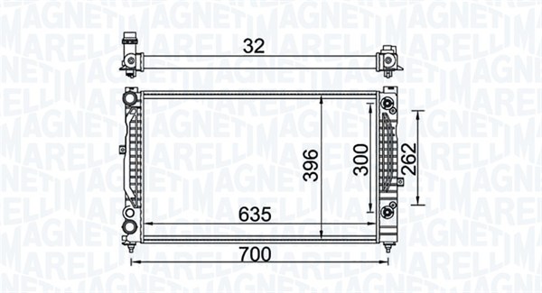 MAGNETI MARELLI Vízhűtő BM1576_MM