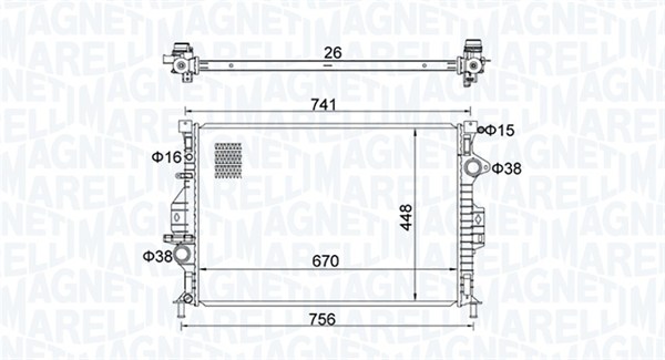 MAGNETI MARELLI Vízhűtő BM1577_MM