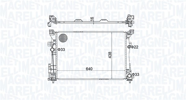 MAGNETI MARELLI Vízhűtő BM1586_MM