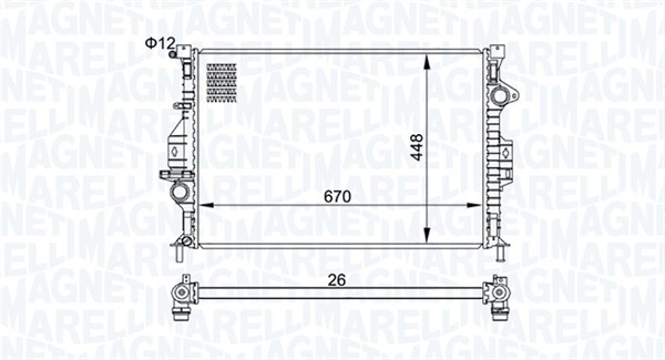 MAGNETI MARELLI Vízhűtő BM1587_MM