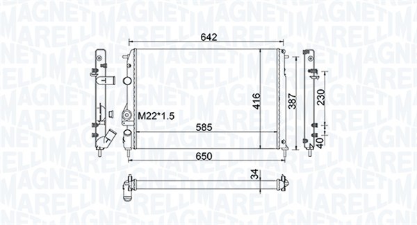 MAGNETI MARELLI Vízhűtő BM1591_MM