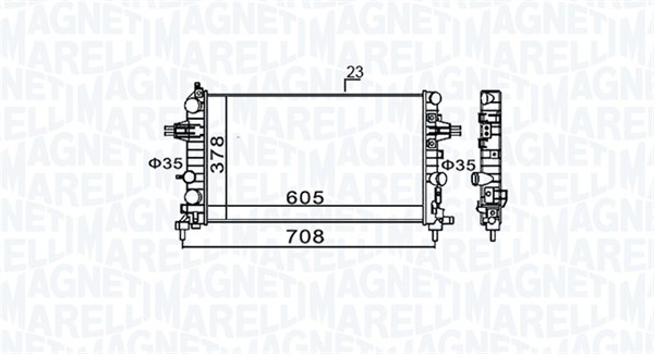 MAGNETI MARELLI Vízhűtő BM1593_MM