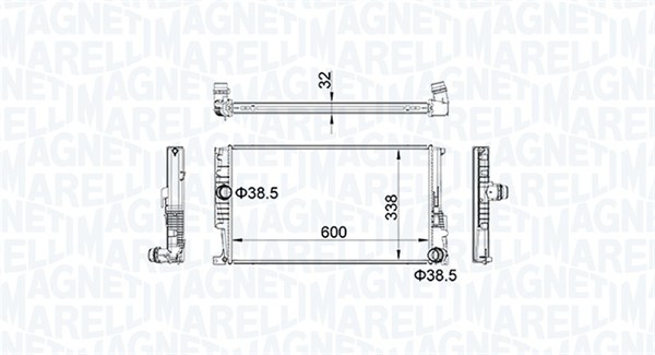 MAGNETI MARELLI Vízhűtő BM1596_MM